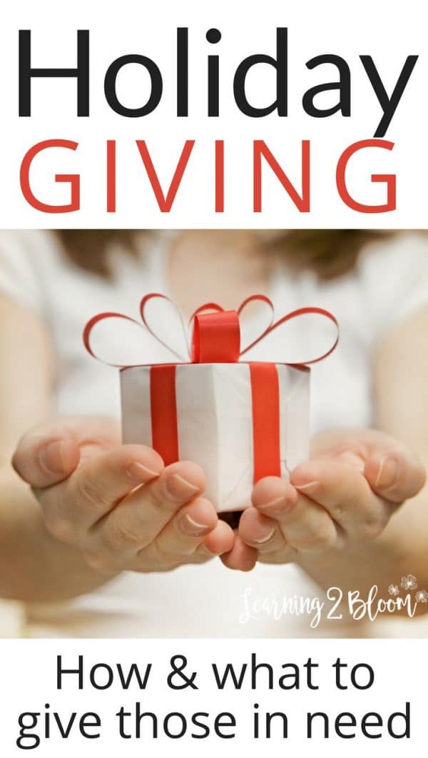 Giving during the holidays Learning2Bloom