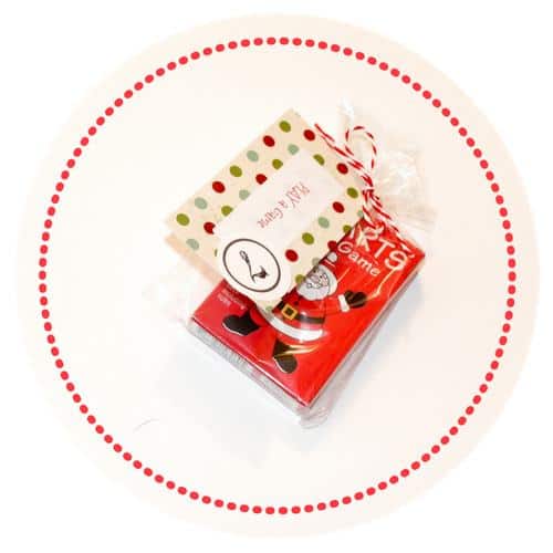 7. Play a Game tag tied to Santa cardgame