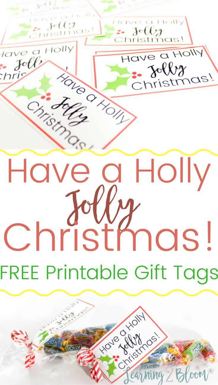 Have a Holly Jolly Christmas Free printable gift tags. Check out these tags for easy simple Christmas gifts for neighbors, teachers, friends, students, or anyone on your Christmas list. Print them for free here, cut them out and you're done.